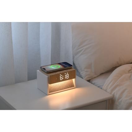 LED namizna svetilka z budilnikom in polnjenjem CALM LED/1,2W/5V