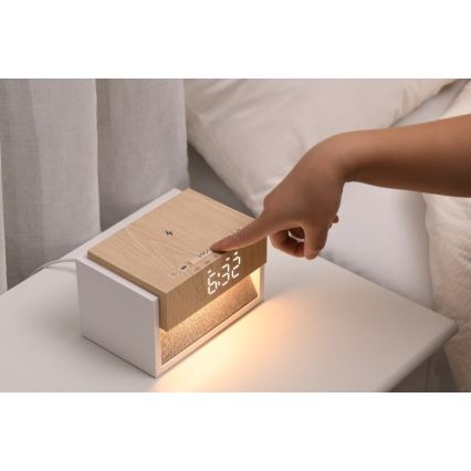 LED namizna svetilka z budilnikom in polnjenjem CALM LED/1,2W/5V