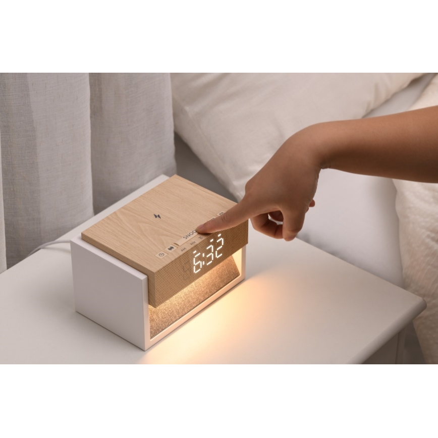LED namizna svetilka z budilnikom in polnjenjem CALM LED/1,2W/5V