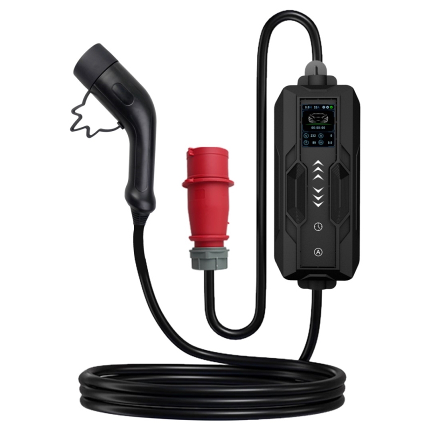 Immax - EV polnilna postaja za električne avtomobile 16A/380V+vtikač 230V, 5m+kovček