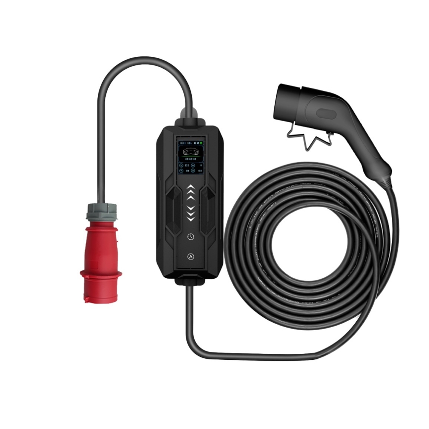 Immax - EV potovalna polnilna postaja za električne avtomobile AC Type 2 32A/380V 22kW 5m + kovček