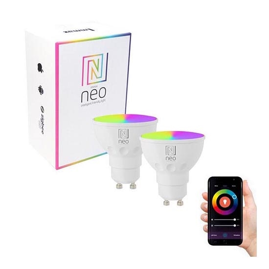 Immax NEO 07006B- SET 2xLED RGB Zatemnitvena žarnica GU10/3,5W/230V ZigBee 2700K Tuya