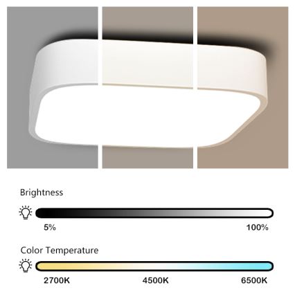 Immax NEO 07040L - LED Zatemnitvena stropna svetilka RECUADRO LED/56W/230V Tuya + Daljinski upravljalnik