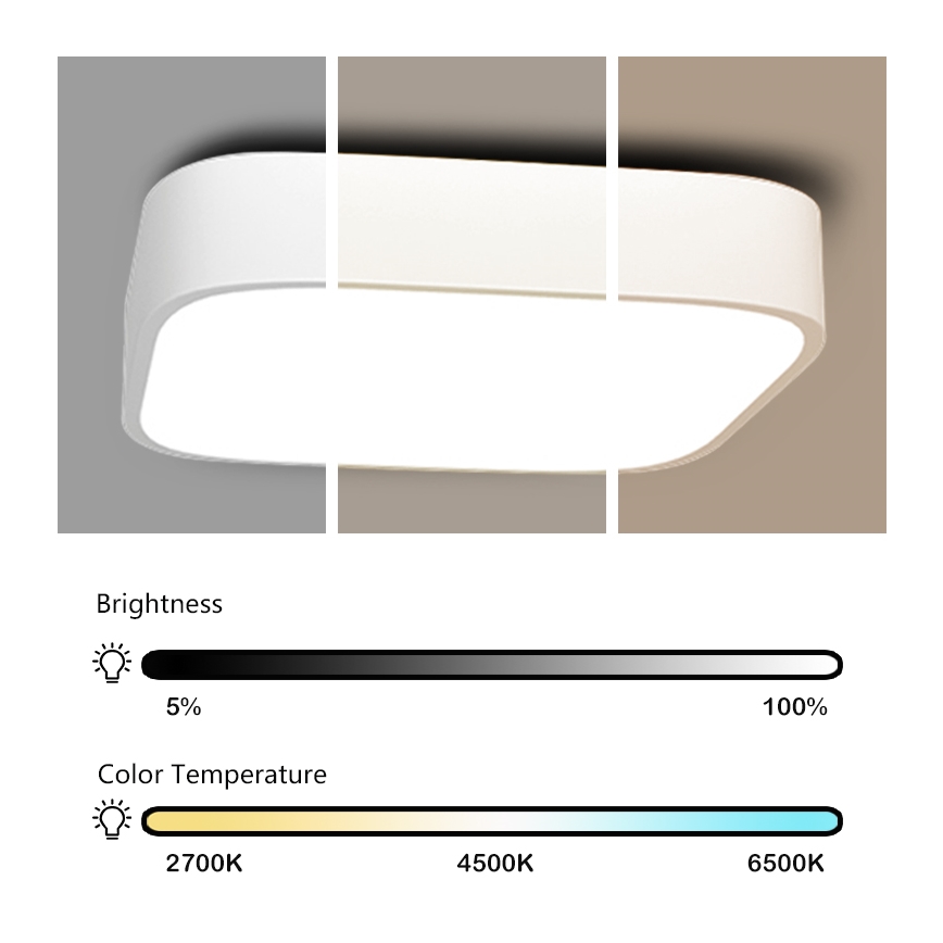 Immax NEO 07040L - LED Zatemnitvena stropna svetilka RECUADRO LED/56W/230V Tuya + Daljinski upravljalnik