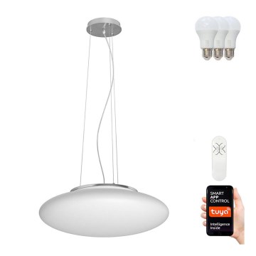 Immax NEO 07056L-LED RGBW Zatemnitveni lestenec na vrvici ELIPTICO 3xE27/8,5W/100-240V Tuya + Daljinski upravljalnik