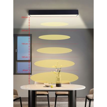 Immax NEO 07074-90 - LED Zatemnitvena stropna svetilka CANTO LED/50W/230V črna Tuya + Daljinski upravljalnik