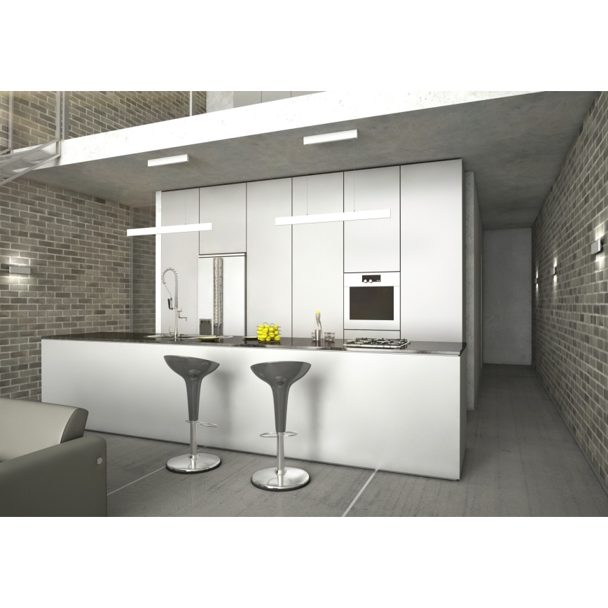 Immax NEO 07075L-LED Zatemnitveni lestenec na vrvici LISTON bela LED/18W/230V + Daljinski upravljalnik Tuya