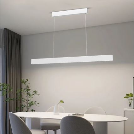 Immax NEO 07075L-LED Zatemnitveni lestenec na vrvici LISTON bela LED/18W/230V + Daljinski upravljalnik Tuya