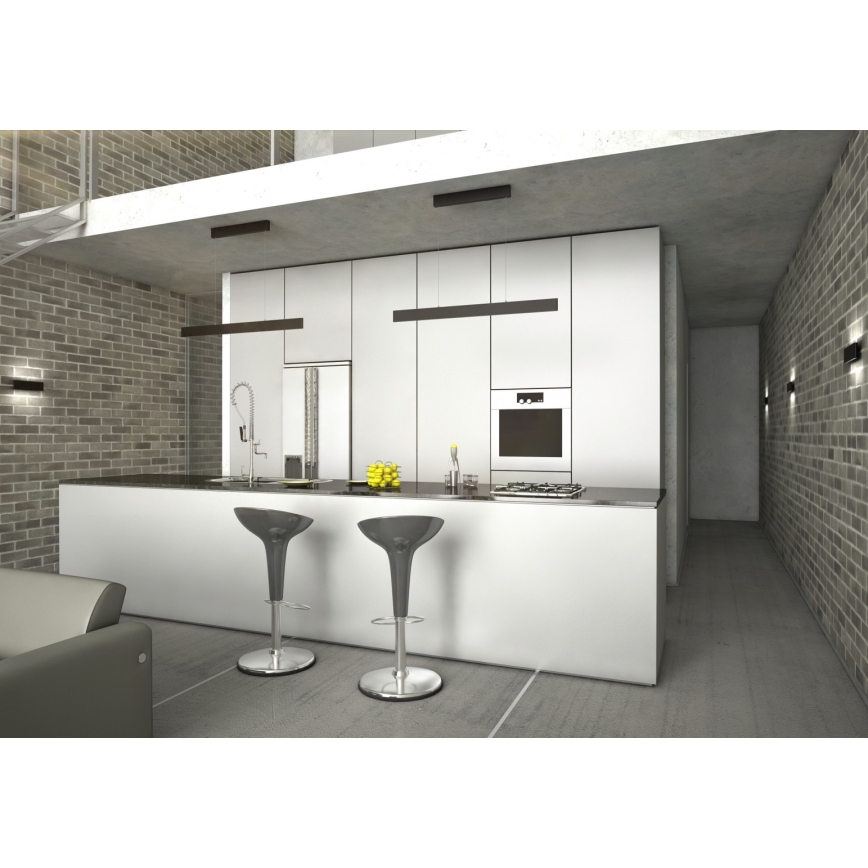 Immax NEO 07076L - LED Zatemnitveni lestenec na vrvici črna LISTON LED/18W/230V Tuya + Daljinski upravljalnik