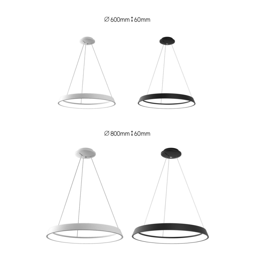 Immax NEO 07080L-80 - LED Zatemnitveni lestenec na vrvici LIMITADO LED/48W/230V 80 cm Tuya + Daljinski upravljalnik