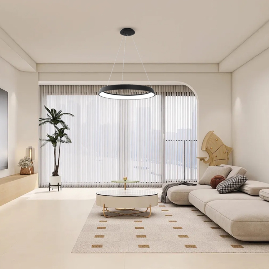 Immax NEO 07080L - LED Zatemnitveni lestenec na vrvici LIMITADO LED/39W/230V 60 cm črna Tuya + Daljinski upravljalnik