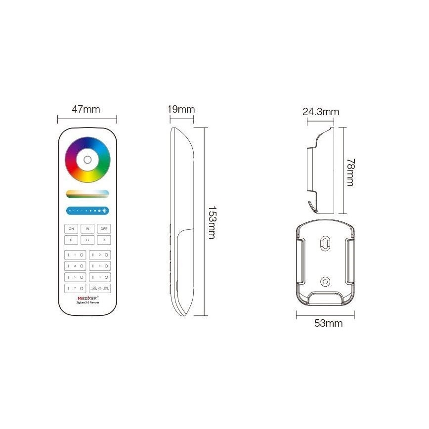 Immax NEO 07087-3 - Univerzalni daljinski upravljalnik RGB+CCT MiBOXER Tuya