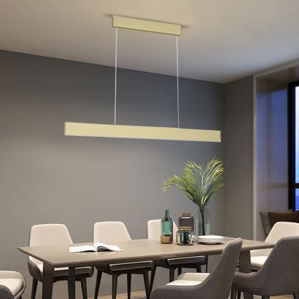 Immax Neo 07128L - LED Lestenec na vrvici LISTON LED/18W/230V ZigBee zlat + Daljinski upravljalnik Tuya