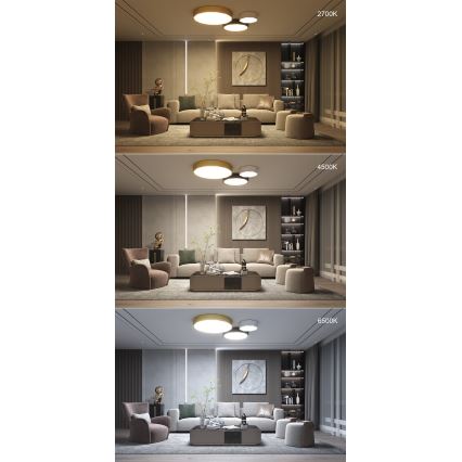 Immax NEO 07130-B60 - LED SMART Zatemnitvena stropna svetilka DIAMANTE črna LED/43W/230V + Daljinski upravljalnik 60cm Tuya ZigBee