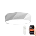 Immax NEO 07131-W60 - LED SMART Stropna svetilka DIAMANTE bela LED/43W/230V + Daljinski upravljalnik 60 cm ZigBee Tuya