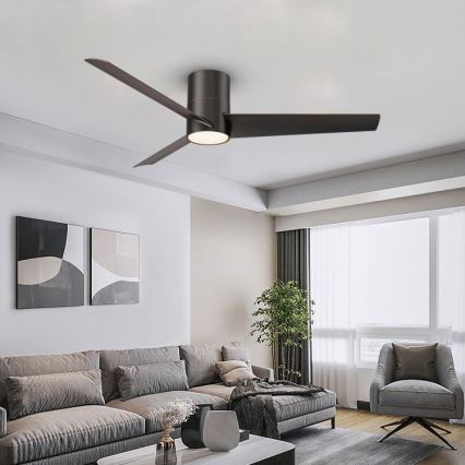 Immax NEO 07135-B - LED Stropni ventilator FRESH LED/18W/230V Wi-Fi Tuya črna + Daljinski upravljalnik