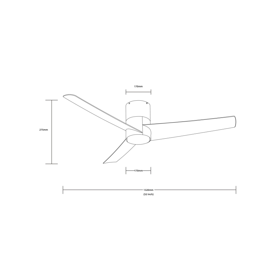 Immax NEO 07135-B - LED Zatemnitveni stropni ventilator FRESH LED/18W/230V Wi-Fi Tuya črna + Daljinski upravljalnik