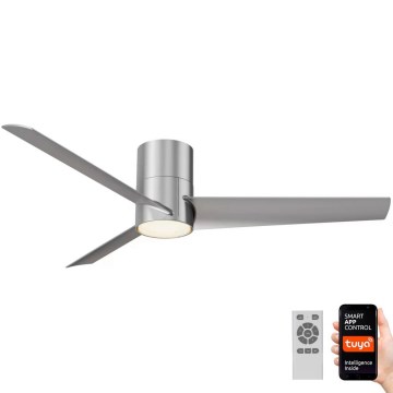 Immax NEO 07135-S - LED Stropni ventilator FRESH LED/18W/230V Wi-Fi Tuya mat krom + Daljinski upravljalnik