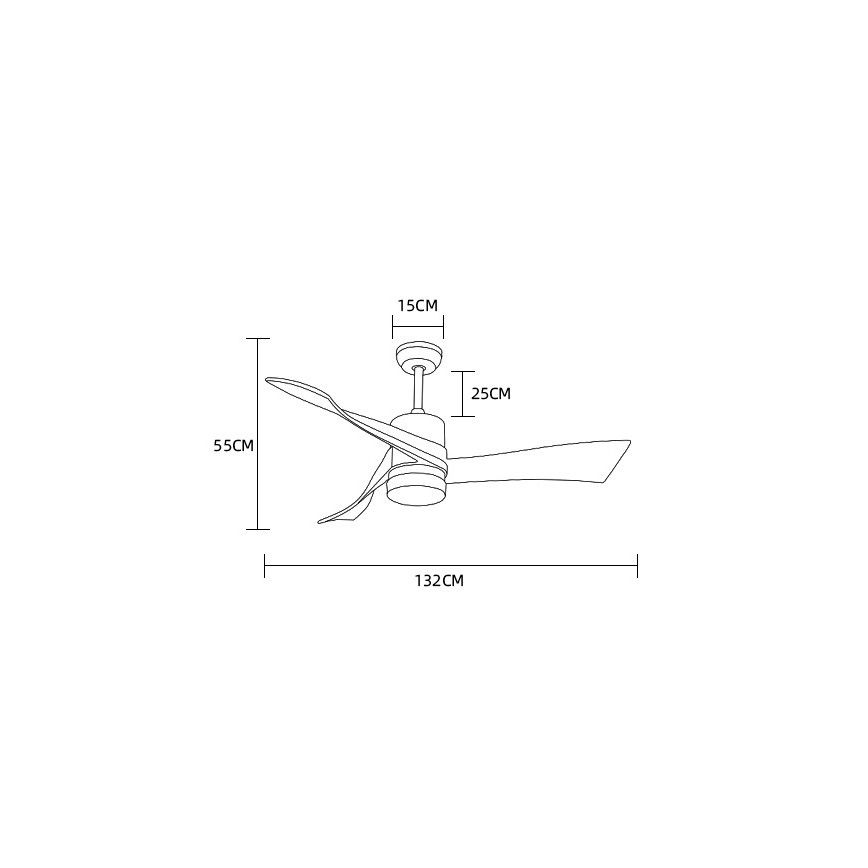 Immax NEO 07136-B - LED Zatemnitveni stropni ventilator SOFISTICADO LED/18W/230V hrast Wi-Fi Tuya + Daljinski upravljalnik