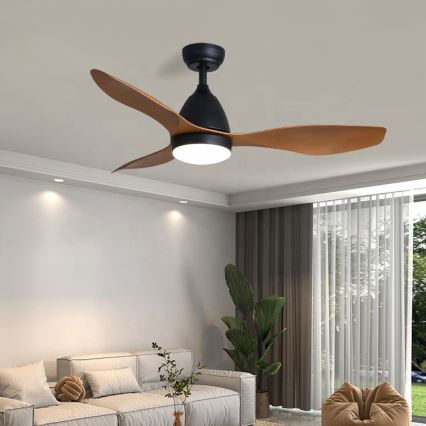 Immax NEO 07141-B - LED Stropni ventilator NEO LITE FRESCO LED/18W/230V Tuya Wi-Fi črna/rjava + Daljinski upravljalnik