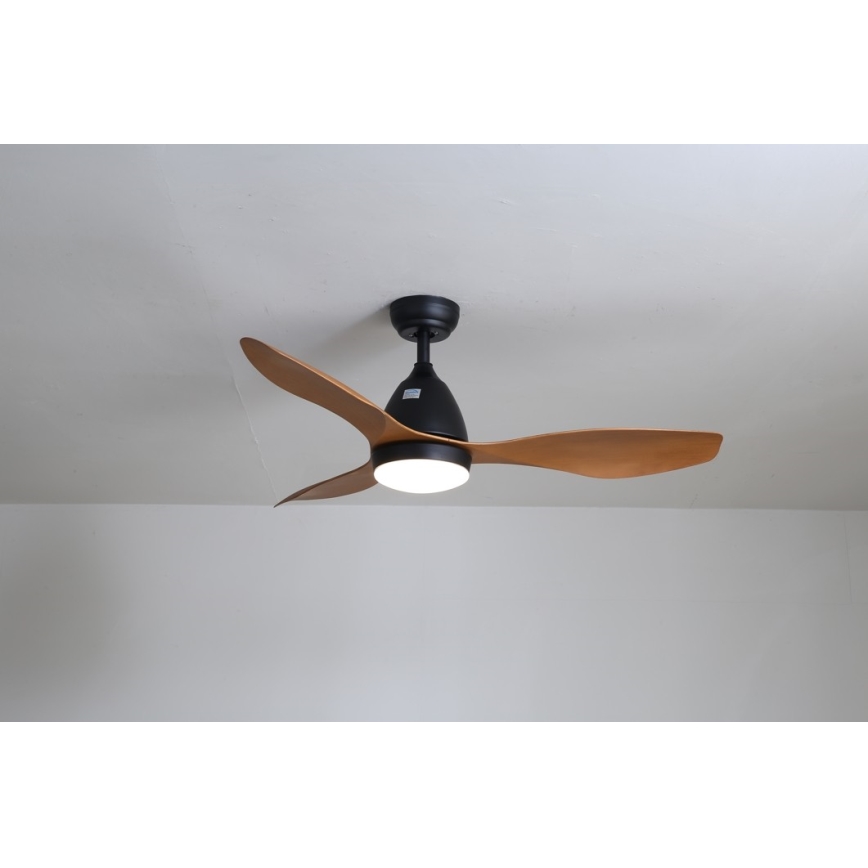 Immax NEO 07141-B - LED Stropni ventilator NEO LITE FRESCO LED/18W/230V Tuya Wi-Fi črna/rjava + Daljinski upravljalnik