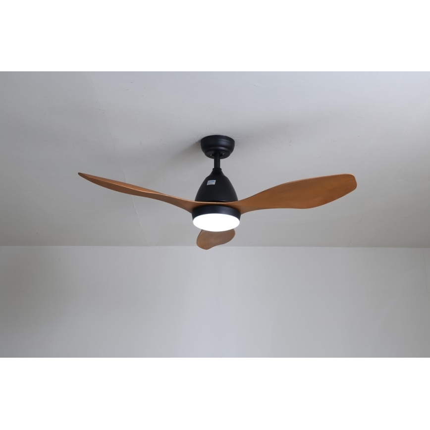 Immax NEO 07141-B - LED Stropni ventilator NEO LITE FRESCO LED/18W/230V Tuya Wi-Fi črna/rjava + Daljinski upravljalnik