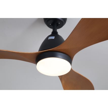 Immax NEO 07141-B - LED Stropni ventilator NEO LITE FRESCO LED/18W/230V Tuya Wi-Fi črna/brown+ Daljinski upravljalnik