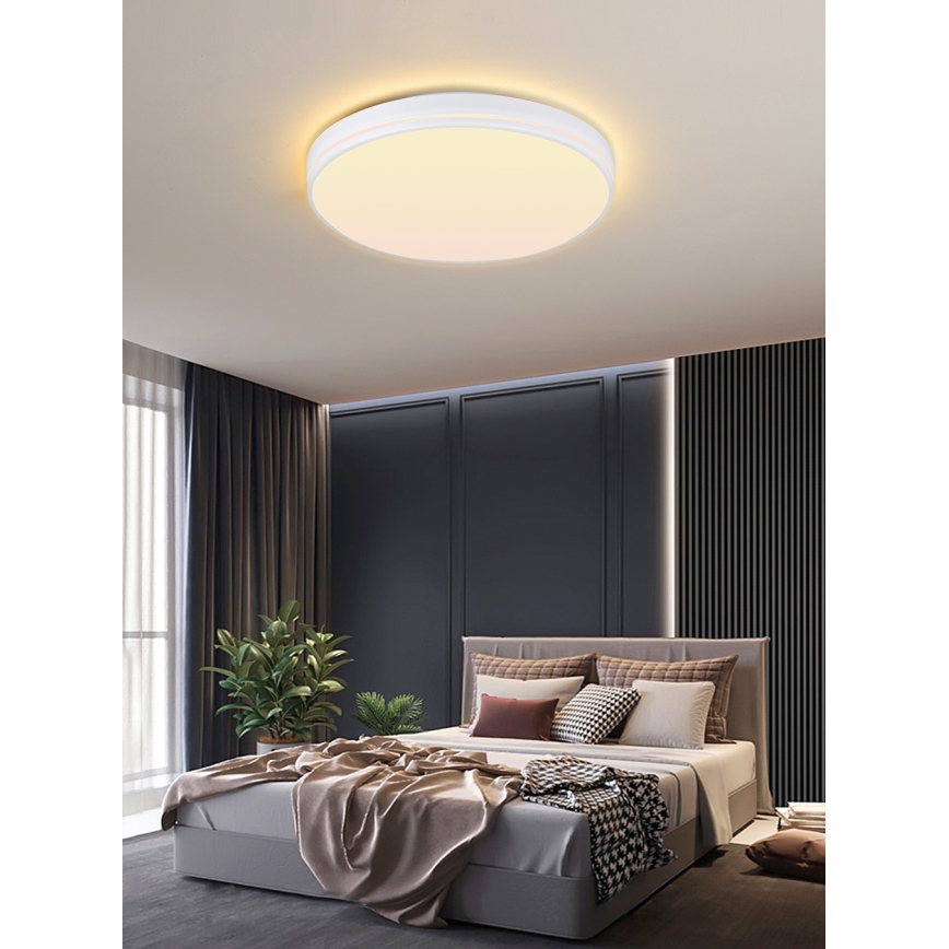 Immax NEO 07149-W40 - LED Zatemnitvena stropna svetilka NEO LITE AREAS LED/24W/230V Tuya Wi-Fi bela + Daljinski upravljalnik