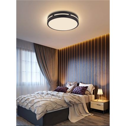 Immax NEO 07152-B40 - LED Zatemnitvena stropna svetilka NEO LITE PERFECTO LED/24W/230V Wi-Fi Tuya črna + Daljinski upravljalnik