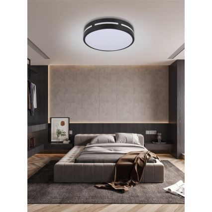 Immax NEO 07152-B40 - LED Zatemnitvena stropna svetilka NEO LITE PERFECTO LED/24W/230V Wi-Fi Tuya črna + Daljinski upravljalnik