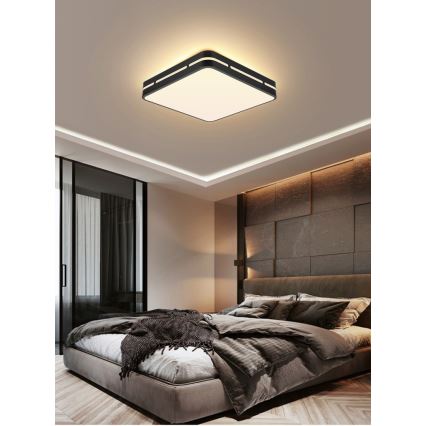 Immax NEO 07154-B30 - LED Zatemnitvena stropna svetilka NEO LITE PERFECTO LED/24W/230V Wi-Fi Tuya črna + Daljinski upravljalnik