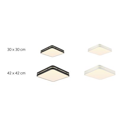 Immax NEO 07154-B30 - LED Zatemnitvena stropna svetilka NEO LITE PERFECTO LED/24W/230V Wi-Fi Tuya črna + Daljinski upravljalnik