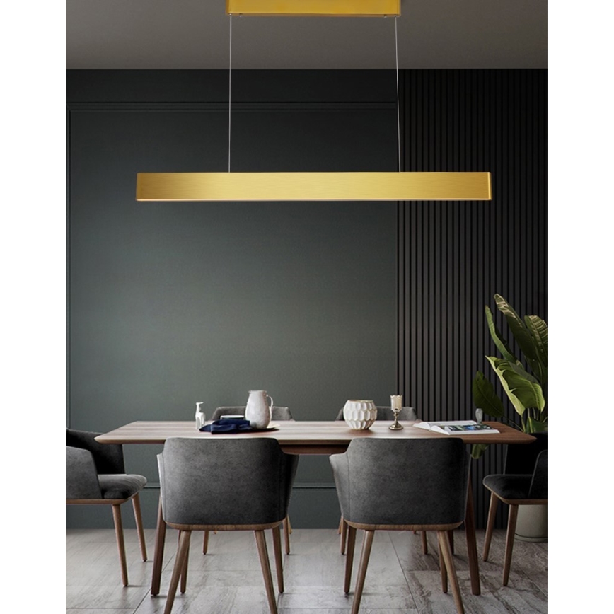 Immax NEO 07157-G120X - LED RGB+CCTW Zatemnitveni lestenec na vrvici MILANO LED/40W/230V Tuya zlata