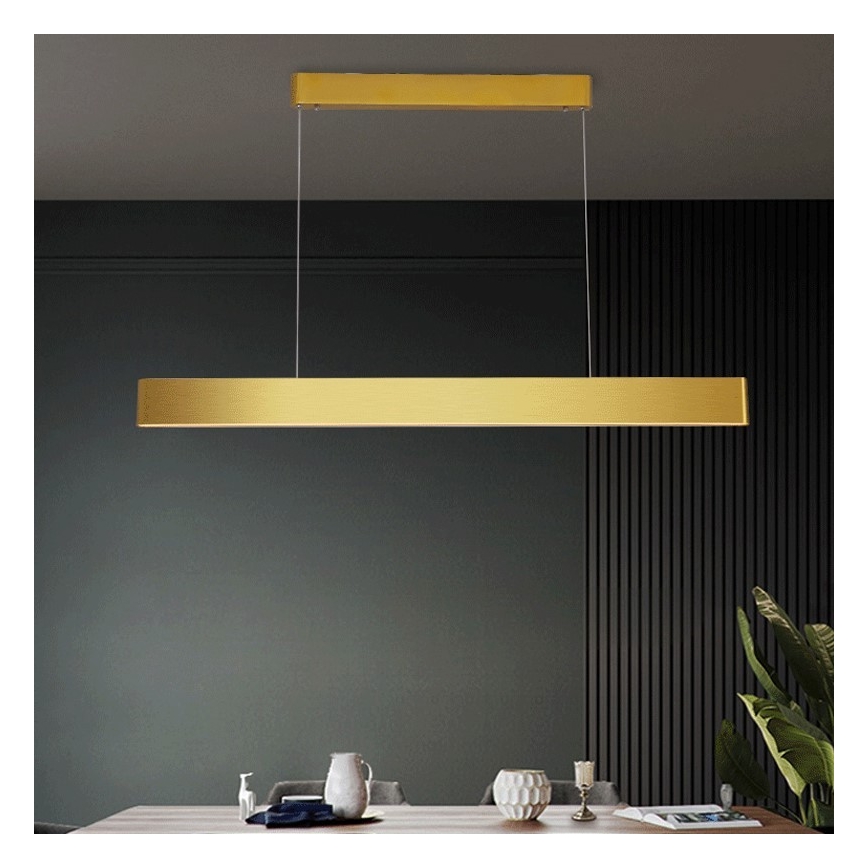 Immax NEO 07157-G120X - LED RGB+CCTW Zatemnitveni lestenec na vrvici MILANO LED/40W/230V Tuya zlata