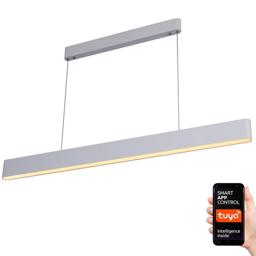 Immax NEO 07157-W120X - LED RGB+CCT Zatemnitveni lestenec na vrvici MILANO LED/40W/230V Tuya bela