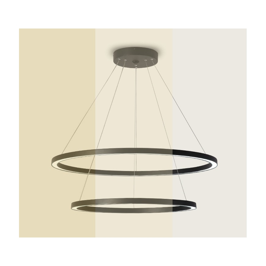 Immax NEO 07158-B80-60 - LED Zatemnitveni lestenec na vrvici FINO LED/93W/230V Tuya črna + Daljinski upravljalnik