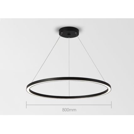 Immax NEO 07158-B80 - LED Zatemnitveni lestenec na vrvici FINO LED/60W/230V Tuya črna + Daljinski upravljalnik