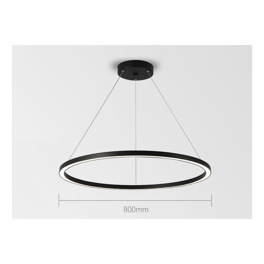 Immax NEO 07158-B80 - LED Zatemnitveni lestenec na vrvici FINO LED/60W/230V Tuya črna + Daljinski upravljalnik