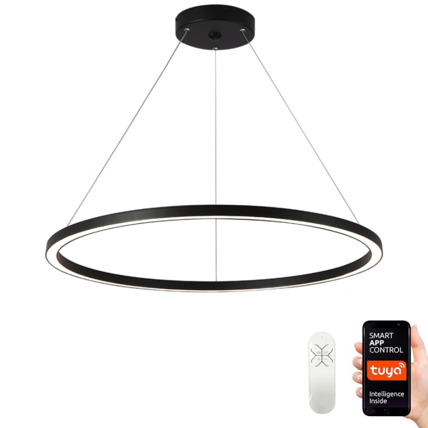 Immax NEO 07158-B80 - LED Zatemnitveni lestenec na vrvici FINO LED/60W/230V Tuya črna + Daljinski upravljalnik