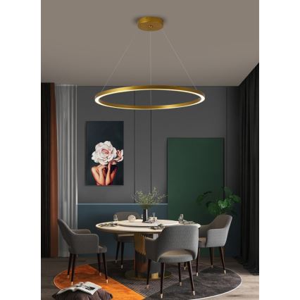 Immax NEO 07159-G80 - LED Zatemnitveni lestenec na vrvici FINO LED/60W/230V Tuya zlata + Daljinski upravljalnik