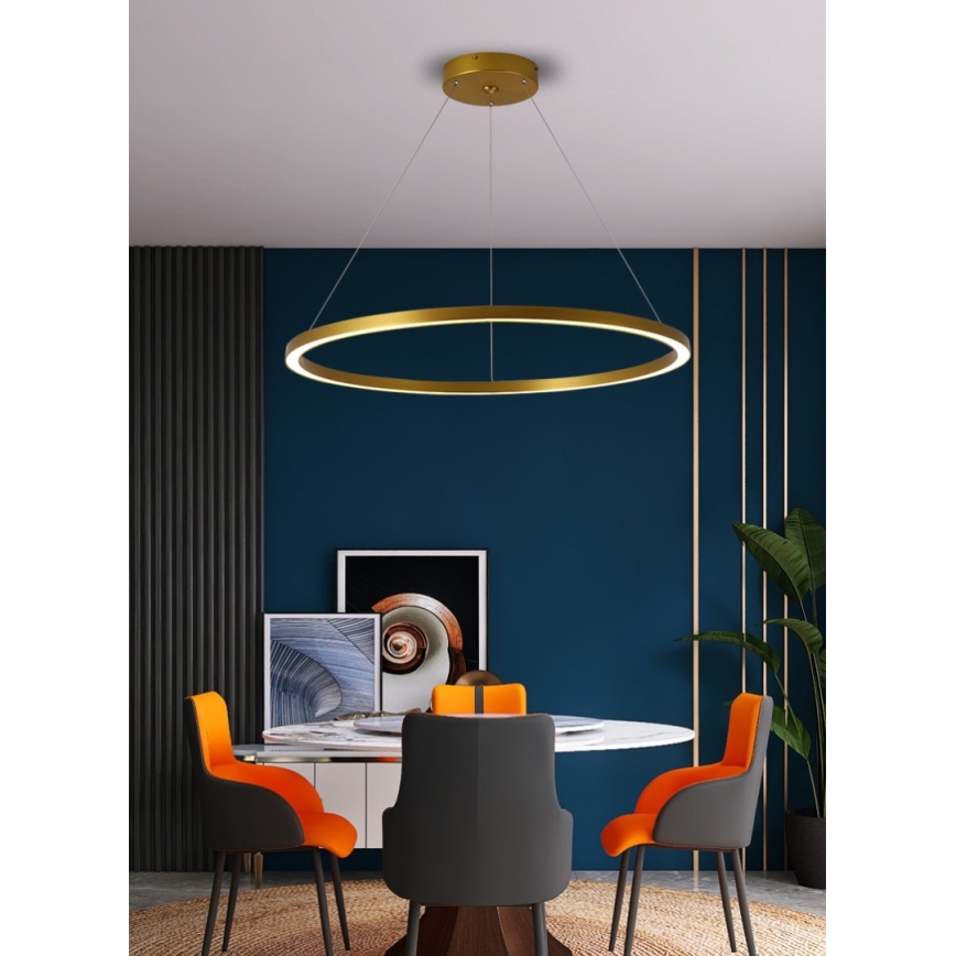 Immax NEO 07159-G80 - LED Zatemnitveni lestenec na vrvici FINO LED/60W/230V Tuya zlata + Daljinski upravljalnik