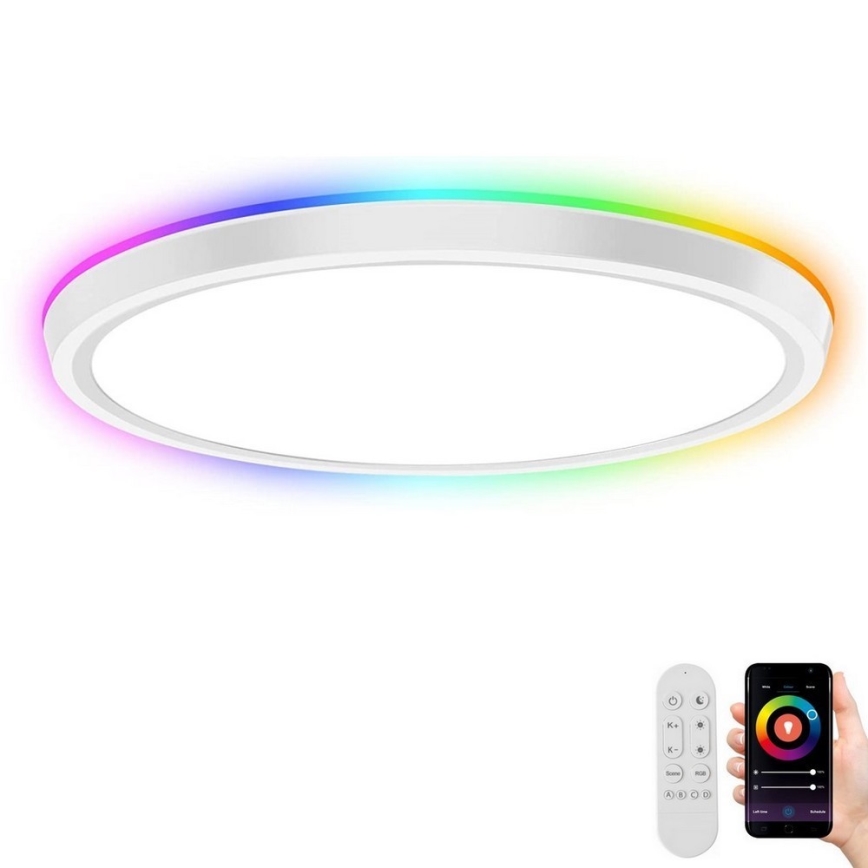 Immax NEO 07164-40 - LED RGB+CCT Zatemnitvena stropna svetilka NEO LITE TUDO LED/50W/230V Wi-Fi Tuya + Daljinski upravljalnik