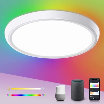 Immax NEO 07164-40 - LED RGB+CCT Zatemnitvena stropna svetilka NEO LITE TUDO LED/50W/230V Wi-Fi Tuya + Daljinski upravljalnik