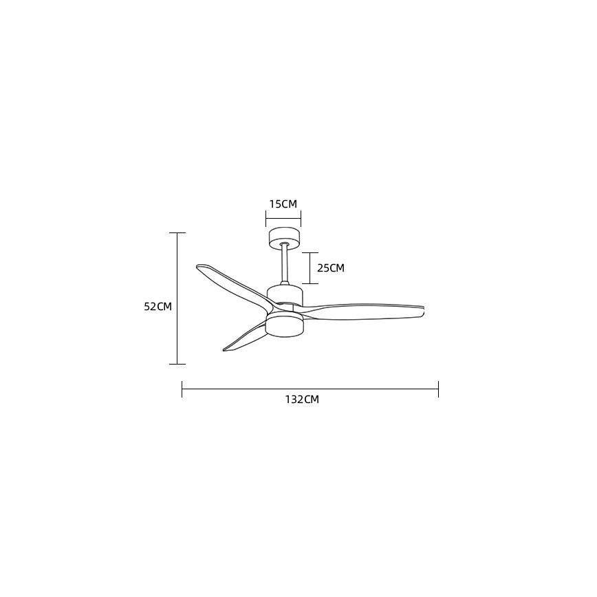 Immax NEO 07165-S - LED Stropni ventilator ELEGANTE LED/18W/230V hrast Wi-Fi Tuya + Daljinski upravljalnik
