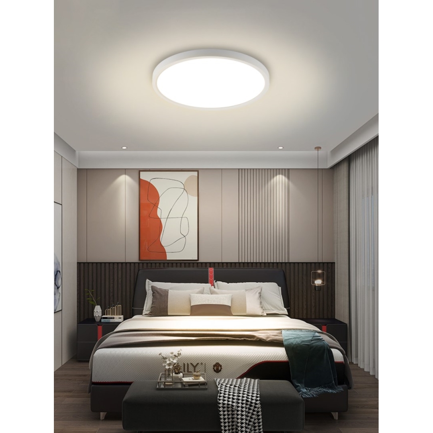 Immax NEO 07169-W60 - LED RGB+CCT Zatemnitvena stropna svetilka NEO LITE TUDO 65W/230V 2700-6500K Wi-Fi Tuya + Daljinski upravljalnik bela
