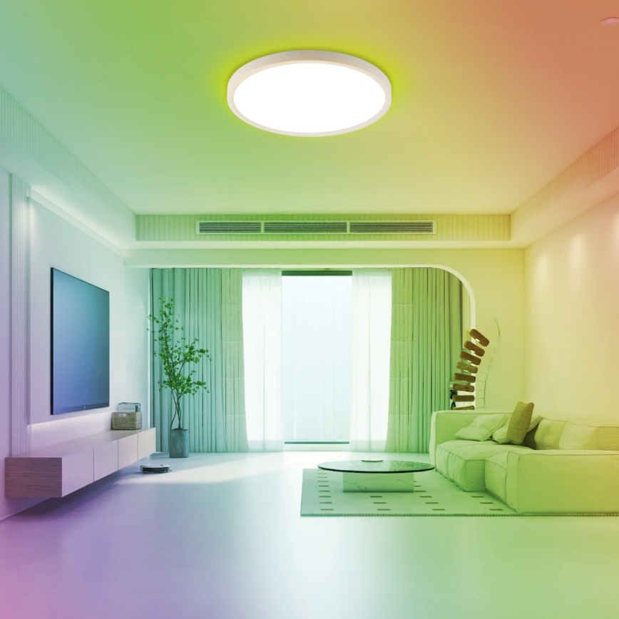 Immax NEO 07169-W60 - LED RGB+CCT Zatemnitvena stropna svetilka NEO LITE TUDO 65W/230V 2700-6500K Wi-Fi Tuya + Daljinski upravljalnik bela