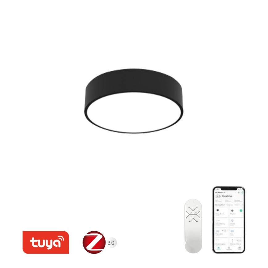 Immax NEO 07200L - LED Zatemnitvena stropna svetilka RONDATE LED/18W/230V 3000-6000K pr. 25 cm črna Tuya + Daljinski upravljalnik