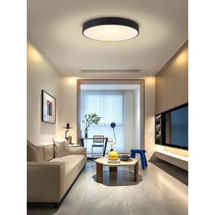 Immax NEO 07203L-LED Zatemnitvena stropna svetilka RONDATE 65W/230V 3000-6000K Tuya črna + Daljinski upravljalnik