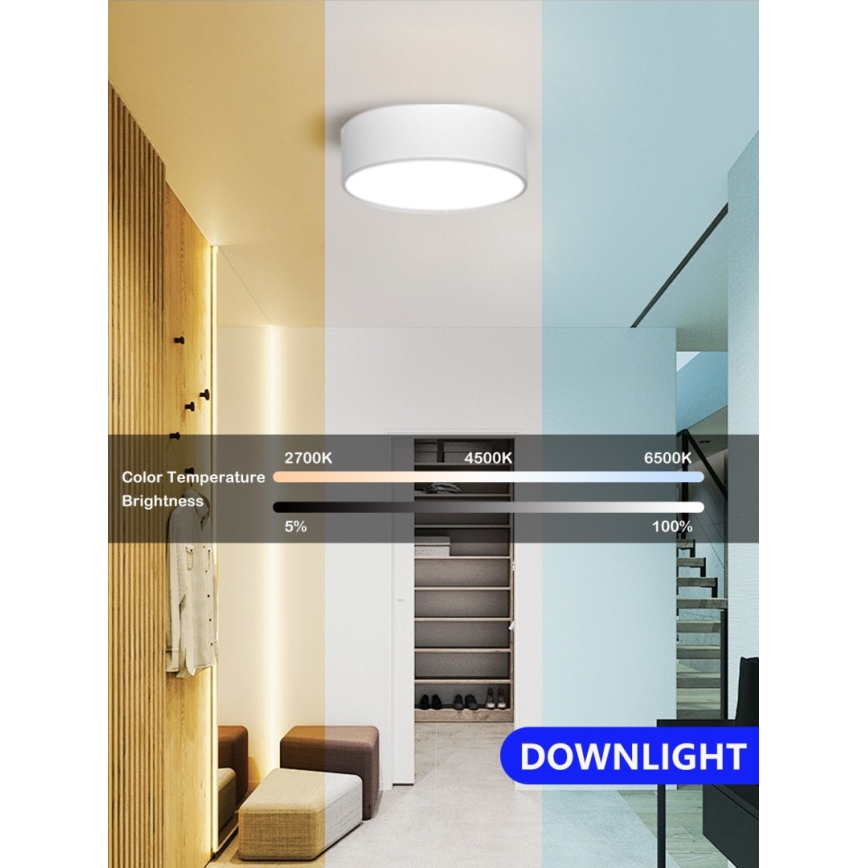 Immax NEO 07204L - LED Zatemnitvena stropna svetilka RONDATE LED/18W/230V 3000-6000K bela Tuya + Daljinski upravljalnik