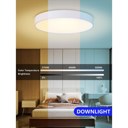 Immax NEO 07206L - LED Zatemnitvena stropna svetilka RONDATE LED/53W/230V bela Tuya + Daljinski upravljalnik